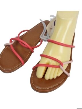 A New Day Women's Slide On Pink Strappy Flat Sandals Size 6 NWT